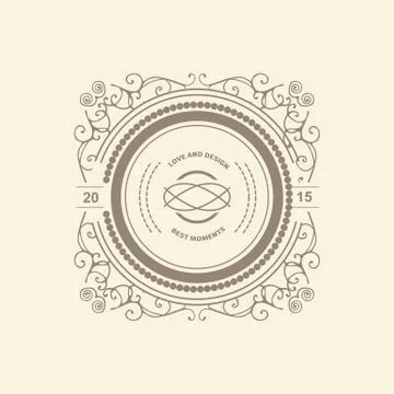 Monogram  luxury logo   template Stock Illustration