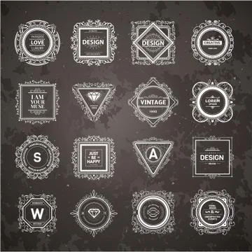 Monogram  luxury logo   template Stock Illustration