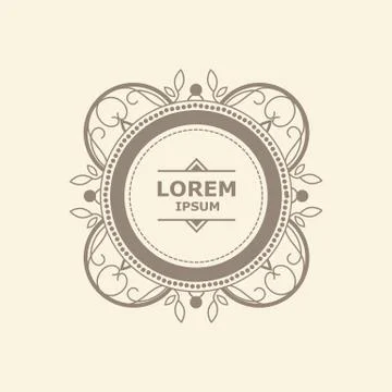 Monogram  luxury logo   template Stock Illustration