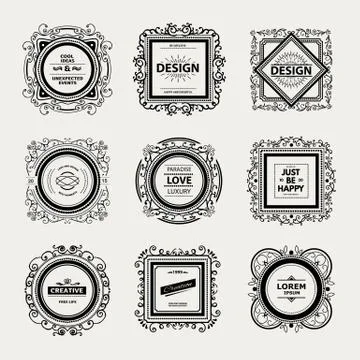 Monogram  luxury logo   template Stock Illustration