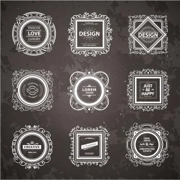 Monogram  luxury logo   template Stock Illustration