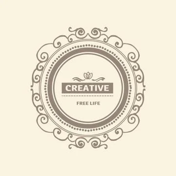 Monogram  luxury logo   template Stock Illustration