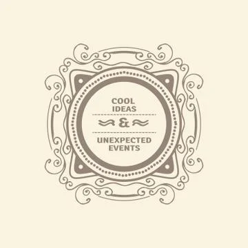 Monogram  luxury logo   template Stock Illustration