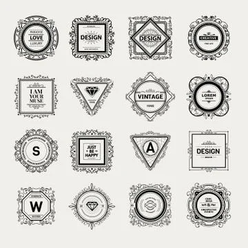 Monogram  luxury logo   template Stock Illustration