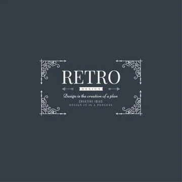 Monogram luxury template Stock Illustration