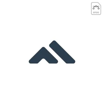 Monogram m initial logo business abstract design icon vector isolated Stock Illustration