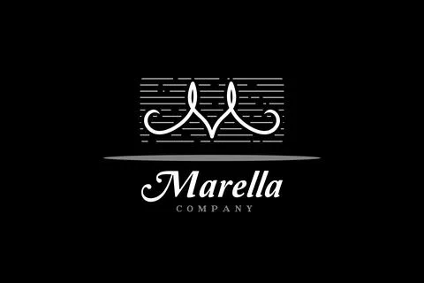 Monogram M logo Stock Illustration