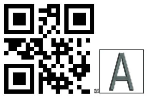 Monogram A QR code Illustrazione stock