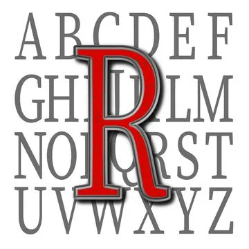Monogram R Design: stony Stock Illustration