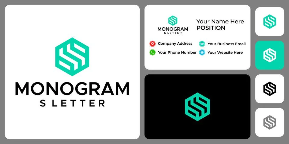 MONOGRAM S LOGO Illustrazione stock