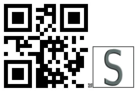 Monogram S QR code Stock Illustration