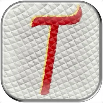 Monogram T on a quilt Stock Illustration