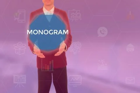 MONOGRAM - technology and business concept Stock Photos