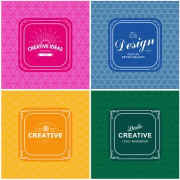 Monogram  template Stock Illustration