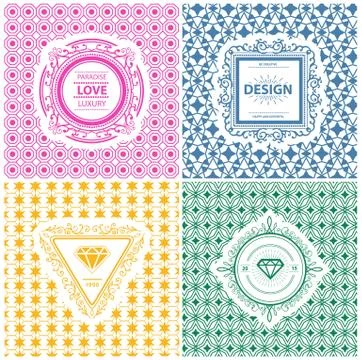 Monogram  template Stock Illustration