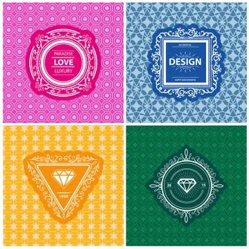 Monogram  template Illustrazione stock