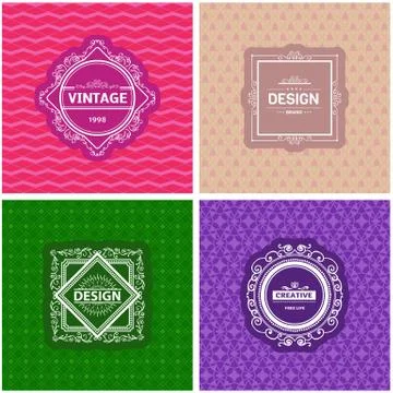 Monogram  template Stock Illustration