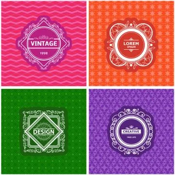 Monogram  template Stock Illustration