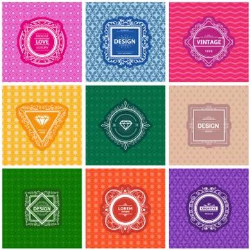 Monogram  template Stock Illustration