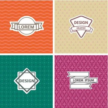 Monogram  template Stock Illustration