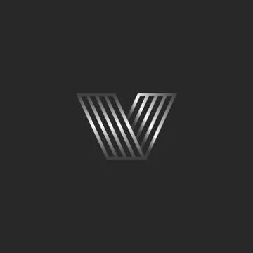 Monogram V 3d logo letter creative monogram, direction symbol, typography des Stock Illustration