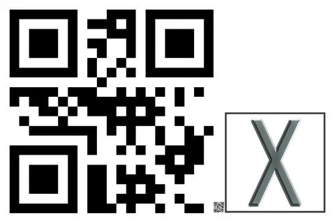Monogram X QR code 스톡 일러스트