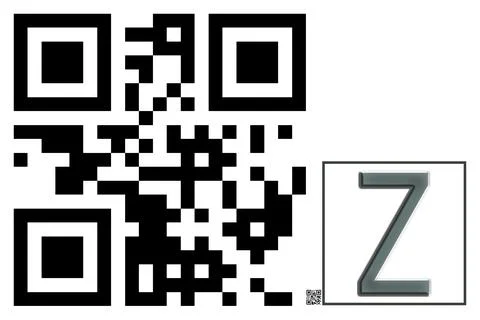 Monogram Z QR code Stock Illustration