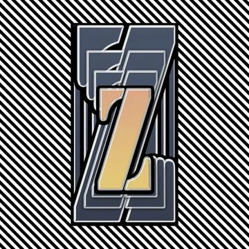 Monogram Z stencilled Illustrazione stock