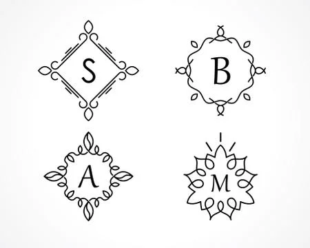 Monograms Stock Illustration