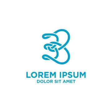 Monoline initial B logo design vector unique modern luxuryous for fashion Stock Illustration