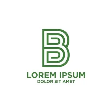 Monoline initial B logo design vector unique modern Stock Illustration
