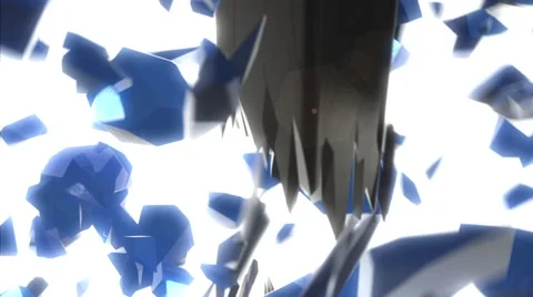 Monolith Fall in to a Part Stock Footage 52425984