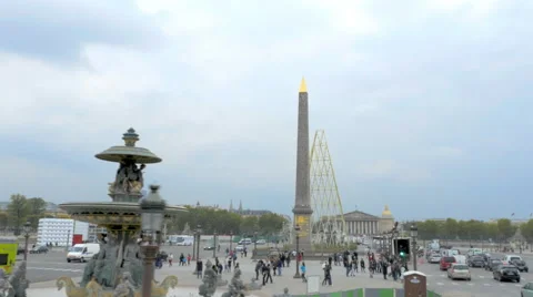 The monolith at place de la concorde in Paris Stock Footage 57124451