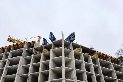 Monolithic concrete building Stock Photos