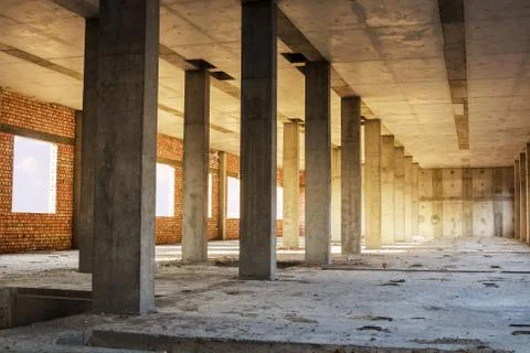 Monolithic concrete columns Stock Photos