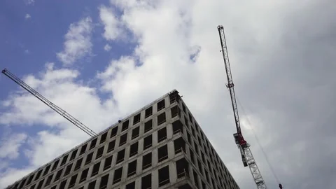 Monolithic concrete construction technology Stock Footage 160621098