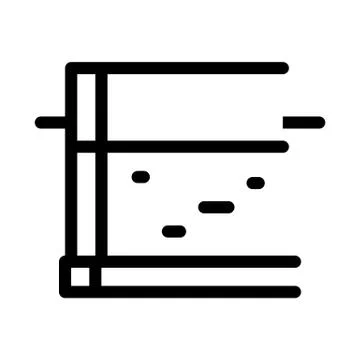 Monolithic foundation icon vector outline illustration Stock Illustration