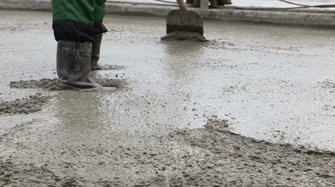 The monolithic pouring of the foundation Stock Footage 61524362