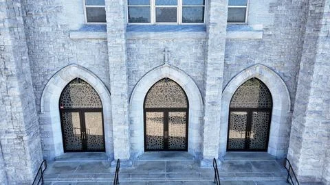 Monolithic Structure Built -Basilica of the Sacred Heart of Jesus - Syracuse, NY 库存照片