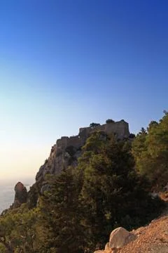 Monolithos castle Stock Photos
