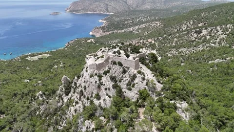 Monolithos.Castle.2507 Video stock 313448609
