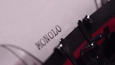 Monologue, Typing on Vintage Typewriter, Macro Close Up Stock Footage 260692794