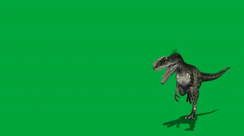 Monolophosaurus  Charging Forward Attack Stock Footage 32846651