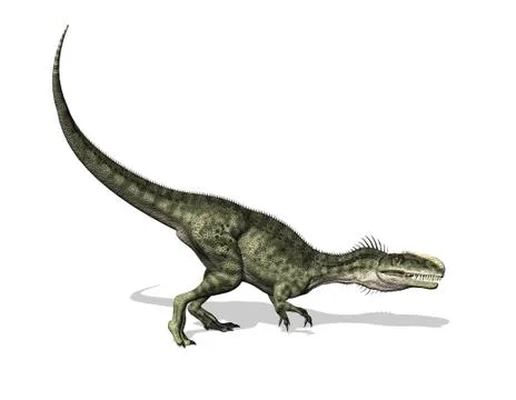 Monolophosaurus Dinosaur Stock Illustration
