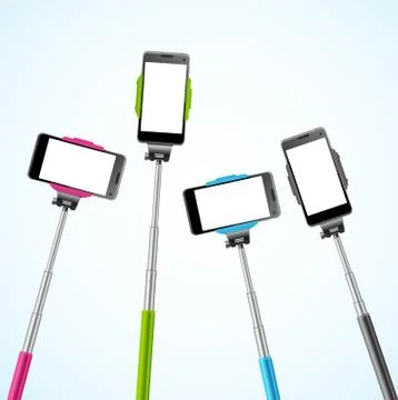 Monopods Template. Vector Stock Illustration