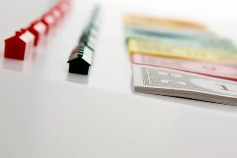 Monopoly board game in play Stock Photos