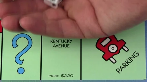 Monopoly dice throw - HD Stock Footage 5433962