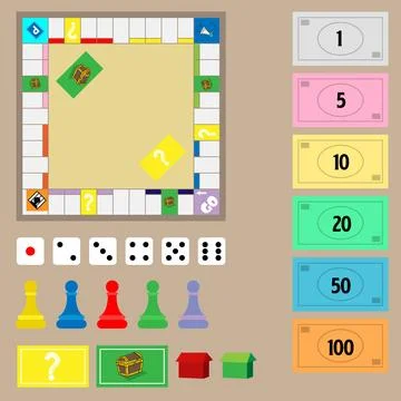 Monopoly Game Pack Stock Illustration
