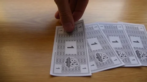 Monopoly Money Counting 1 Video stock 68973707