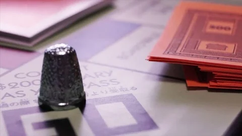 Monopoly Thimble Stock Footage 73564540